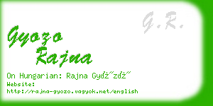 gyozo rajna business card